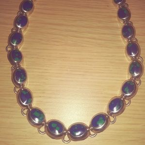 Vintage Sterling Azurite Necklace